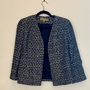 Nipon Boutique Blazer Size 8 Tweed Sequin